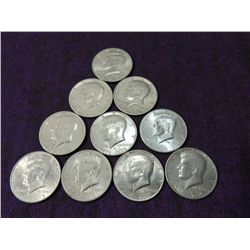 LOT 10 HALF DOLLAR COINS