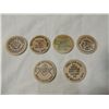 Image 1 : LOT 6 WOODEN NICKEL TOKENS