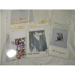 LOT 10 ASSORTED CUT SIGNATURES & PHOTOS WITH AUTO