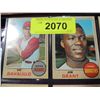 Image 2 : LOT 9 1968 TOPPS BASEBALL PLAYER CARDS