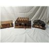 Image 1 : LOT 3 VINTAGE WOODEN JEWERLY CHESTS & MUSIC BOX