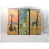 Image 1 : LOT 2 THREE PANEL SAFARI ANIMAL WALL ART