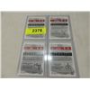 Image 2 : LOT 4 HIT SAGE FOOTBALL PLAYER CARDS