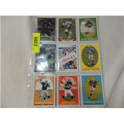 LOT 9 ASSORTED ROOKIE FOOTBALL PLAYER CARDS