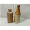 Image 1 : LOT 2 VINTAGE CLAY BOTTLE STONEWARE BOTTLE
