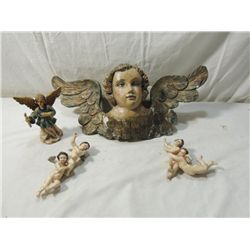 LOT 4 DECORATIVE ANGELS & CHERUBS