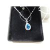 Image 1 : NEW STERLING SILVER NECKLACE WITH TEAR DROP TOPAZ