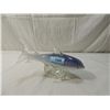 Image 3 : MINCHELLA MURANO STYLE VIOLET WHITE GLASS DOLPHIN