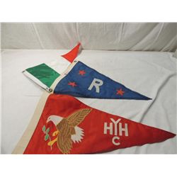 VINTAGE YACHT CLUB FLAGS BURGEE PENNANTS