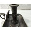 Image 3 : ANTIQUE CANDLE HOLDER WITH TRAY & SNUFFER