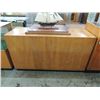 Image 1 : WOODEN COUNTER STORAGE IN BACK CASE