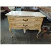 Image 1 : FRENCH PROVINCIAL 2 DRAWER PARLOR TABLE