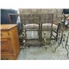 Image 1 : BRASS FIREPLACE SCREEN & ANDIRONS