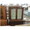 Image 1 : VINTAGE STAINED GLASS HUTCH ON CHEST