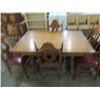 Image 2 : VINTAGE DINNING TABLE & 6 CHAIRS.