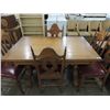 Image 3 : VINTAGE DINNING TABLE & 6 CHAIRS.