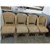 Image 2 : 4 WICKER RATTAN BAMBO CHAIRS