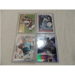 LOT 4 ALEX RODRIGUEZ BASEBALL PLAYER CARDS