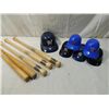 Image 1 : LOT 11 MINI BATS & MINI HELMETS