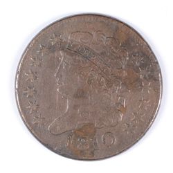 1810 HALF CENT VF