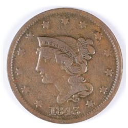 1843 LARGE CENT VF