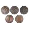 Image 1 : (5) LARGE CENTS (16, 17, 19, 22, 27)