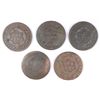 Image 2 : (5) LARGE CENTS (16, 17, 19, 22, 27)