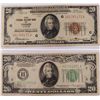 Image 1 : LOT OF (2) $20.00 FEDERAL RESERVE NOTES 1929 & 1934 ST LOUIS & CHICAGO