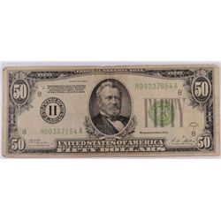 1928 A $50.00 FEDERAL RESERVE NOTE ST LOUIS