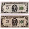 Image 1 : LOT OF (2) 1928 $100.00 FEDERAL RESERVE NOTES CHICAGO & NEW YORK