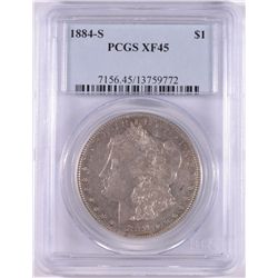 1884 S MORGAN DOLLAR PCGS XF45