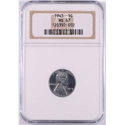 1943 LINCOLN CENT NGC MS-67