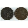 Image 1 : LOT OF ( 2 ) VF/XF LARGE CENTS, 1839 AND 1846