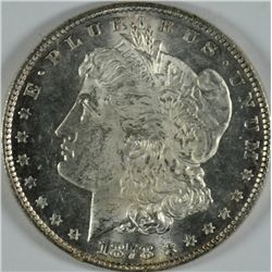 1878 8-TF MORGAN SILVER DOLLAR, MS-63 WHITE