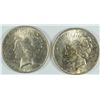 Image 1 : ( 2 ) 1922 PEACE SILVER DOLLAR, BOTH AU/BU