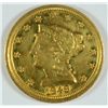 Image 1 : 1849-D $2.50 LIBERTY GOLD, MS-61 THIS IS THE NICEST DAHLONEGA  MINT  COIN WE'VE