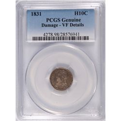 1831 BUST HALF DIME PCGS VF DETAILS