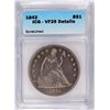 Image 1 : 1842 SEATED DOLLAR ICG VF-25 DETAILS