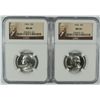 Image 1 : LOT OF ( 2 ) 1963 WASHINGTON QUARTERS, NGC MS-66