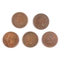 (5) 1909 INDIAN HEAD CENTS AG