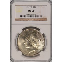 1927-D PEACE DOLLAR NGC MS-63