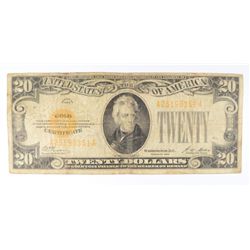 1928 $20.00 GOLD CERTIFICATE, VG RARE!