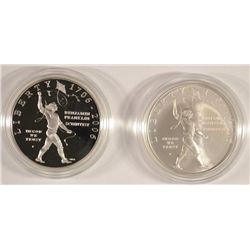 BENJAMIN FRANKLIN COMMEM SILVER DOLLARS: UNC SCIENTIST & Pf. FOUNDING FATHER