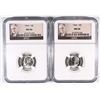 Image 1 : ( 2 ) 1960 ROOSEVELT DIMES NGC MS-66