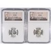 Image 1 : 1963 AND 1963-D ROOSEVELT DIMES, NGC MS-66