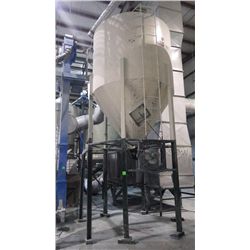 Wheatland bin 10' diameter, 6' high converted in bagging storage bin extended leg