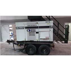 John Deere model DCA-70SSJU MQ Power whisper watt 3 phase 70 KVA / 40 KW single phase genset on tand
