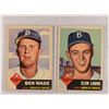 Image 4 : 1953 TOPPS BASEBALL DODGERS TEAM LOT (10 DIFFERENT) MOSTLY NICE EX-VGEX+, 2-VG's