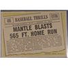 Image 2 : 1961 TOPPS #406 MANTLE BLAST HOME RUN , EX