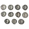 Image 1 : 11 denarios de 11 emperadores y augustas diferentes, desde Vespasiano a Maximino I. MBC-/MBC.